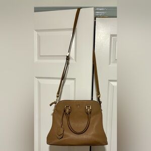 Tory Burch Pebbled Leather Robinson Tan Bag